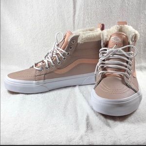 Unisex Vans Sk8-Hi Pink Metallic High Top Sneakers Sz 10